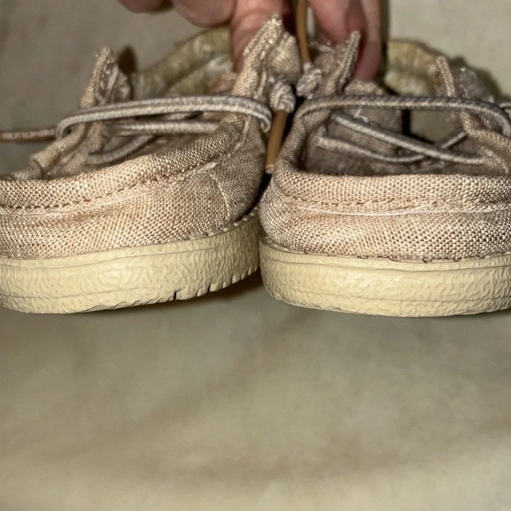 Hey Dude Toddler Boy Wally Linen Beige US K5 EU 21 Neutral Comfort Shoes